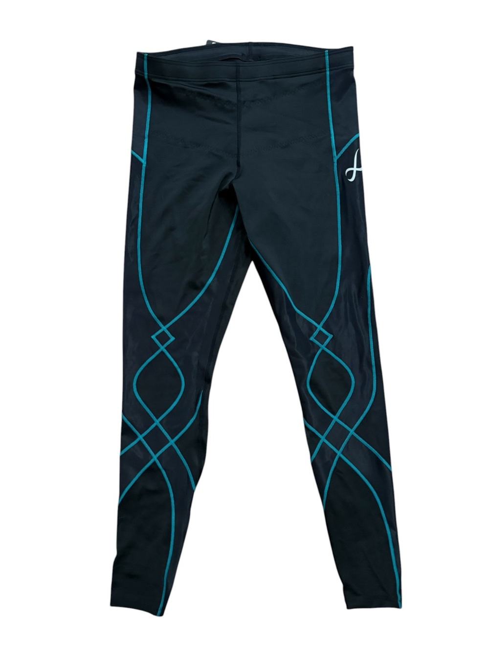 CW-X Men's Stabilyx Joint Support Compression Fit Tights Black Size Medium Run